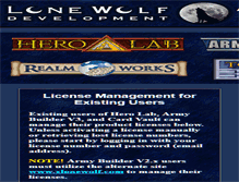 Tablet Screenshot of lonewolfdevel.com